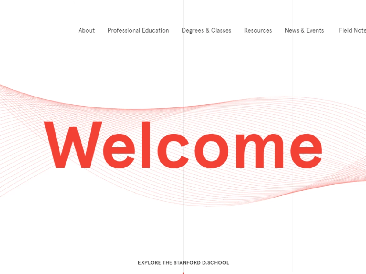 Stanford D-School Clean Homepage