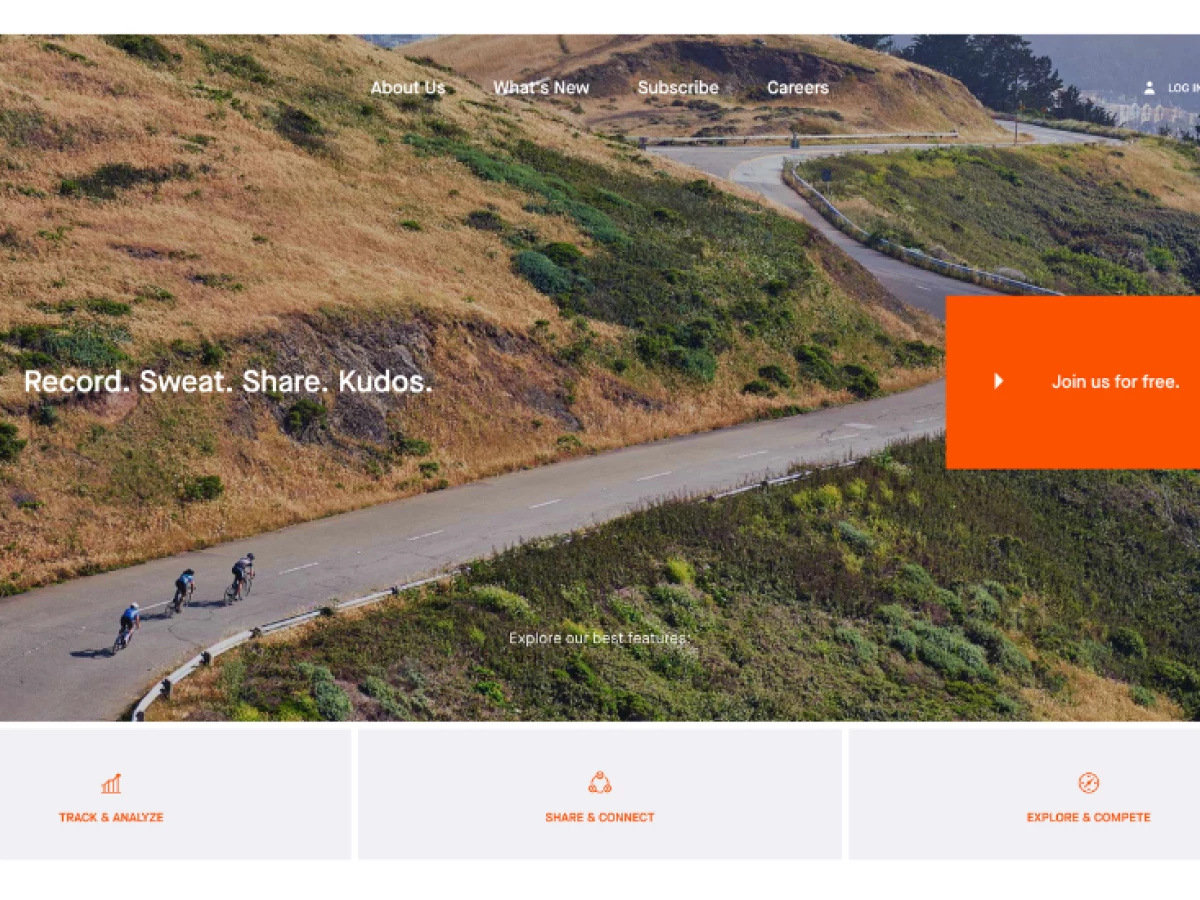 Strava Website Design