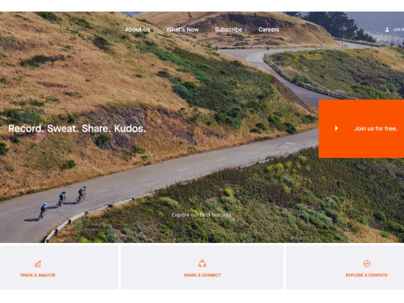 Strava Website Design