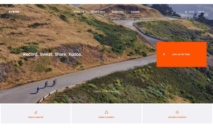 Strava Website Design