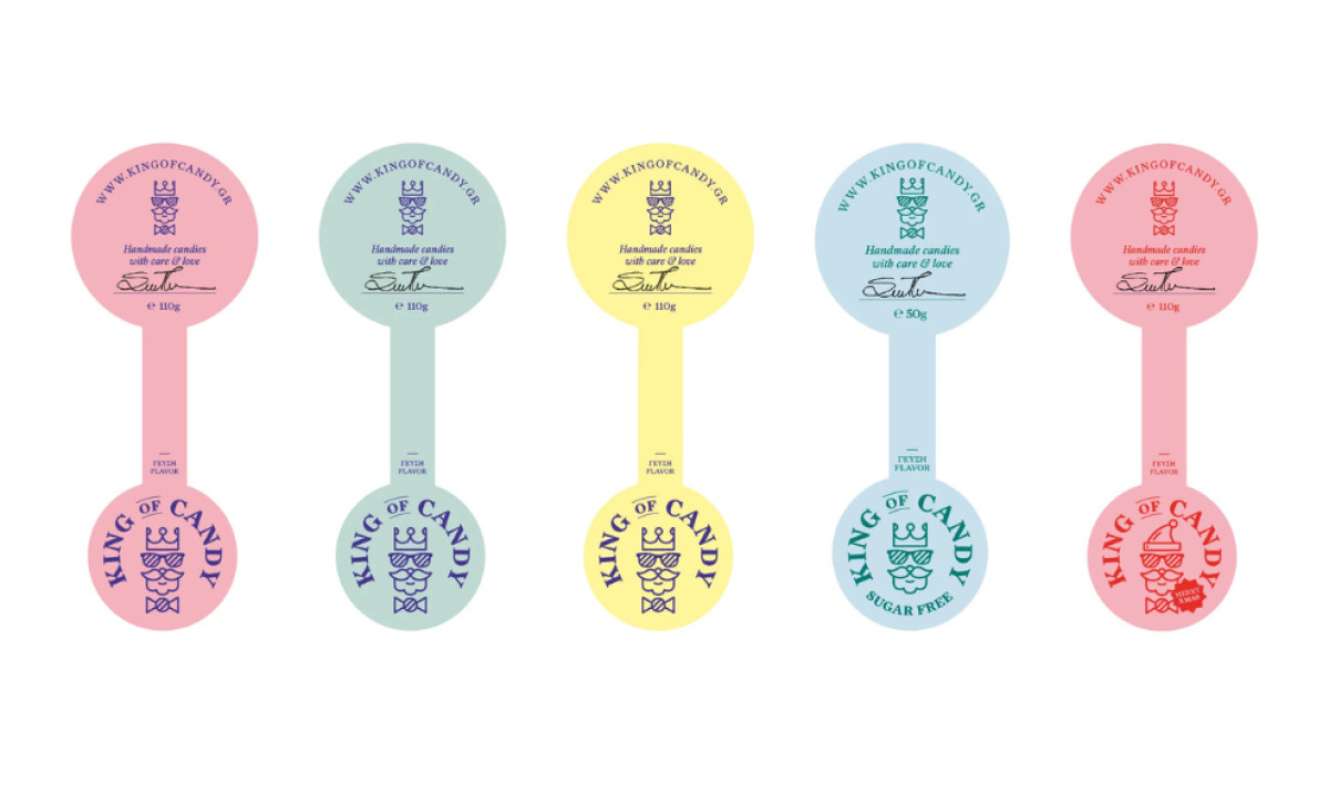 King of Candy Packaging Design Pastel Color Palette