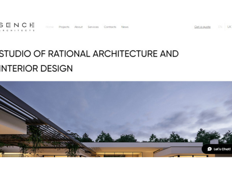 Sence Architects Website Design