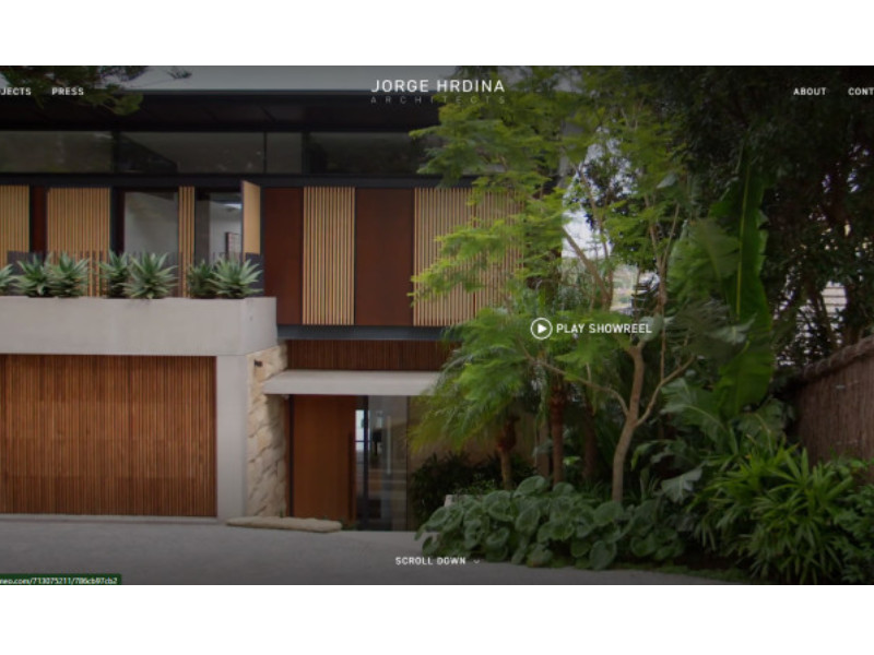 Jorge Hrdina Architects Website Design