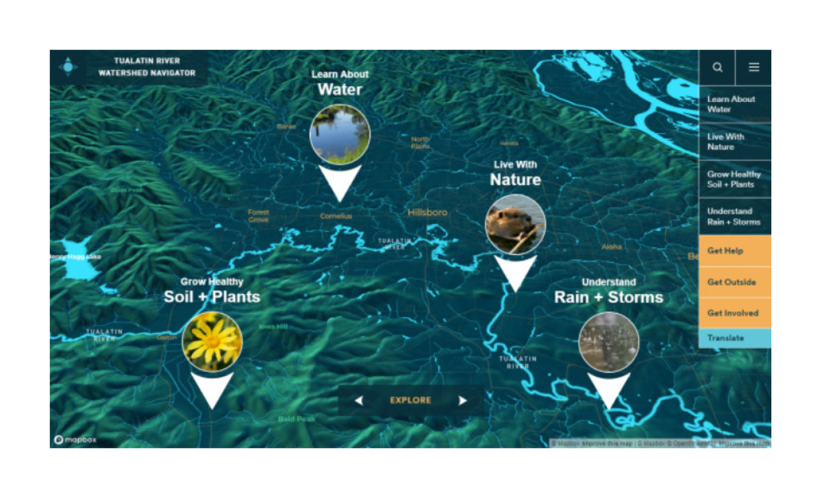 Tualatin River Watershed Navigator Website Design