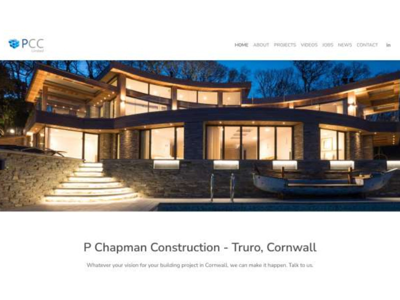 P Chapman Construction Website Design