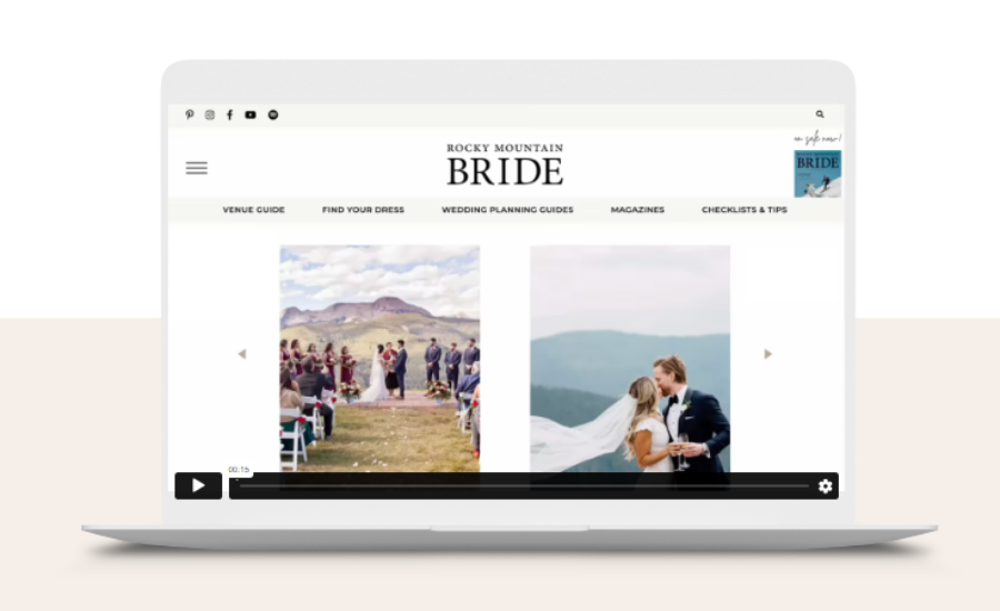 Rocky Mountain BRIDE Website Design