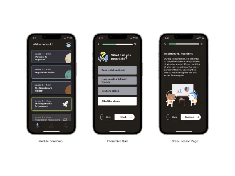 Negotium App Design