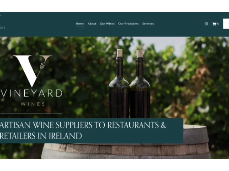 Vineyard Wines Website Design