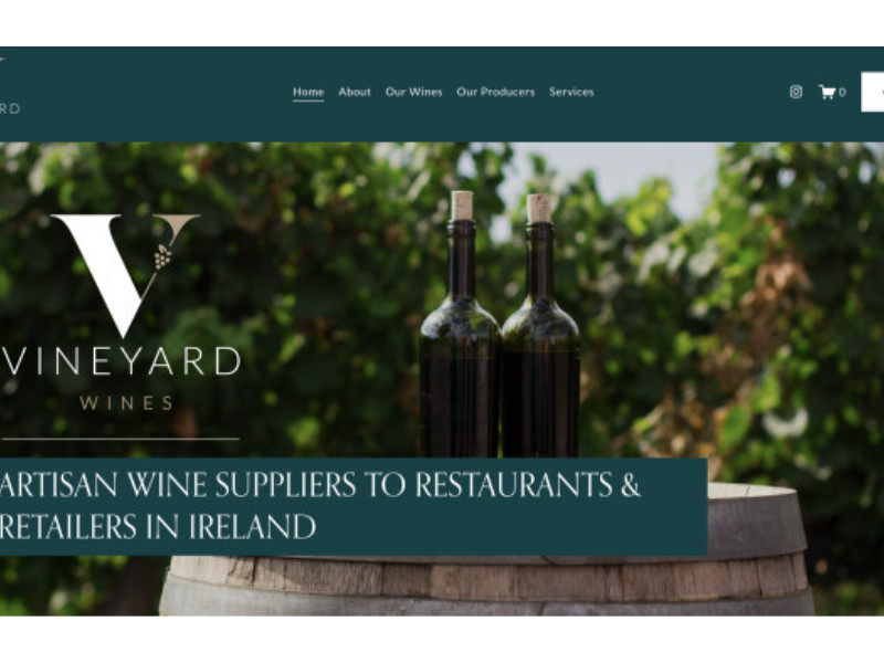 Vineyard Wines Website Design