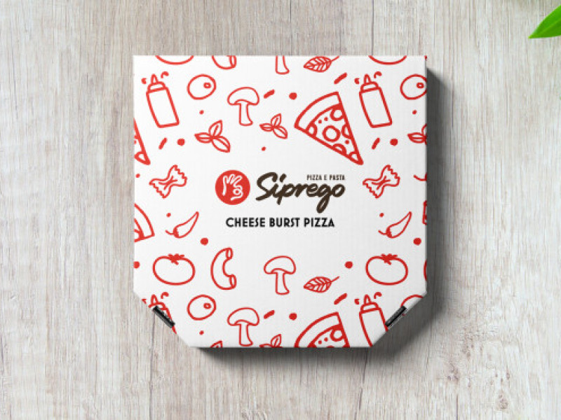 Siprego: Pizza E Pasta Packaging Design