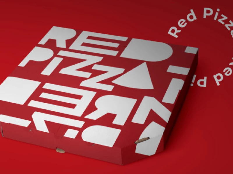 Red Pizza Packaging Design