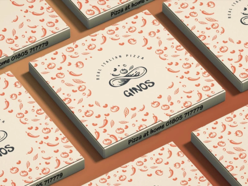 Ginos pizza Packaging Design