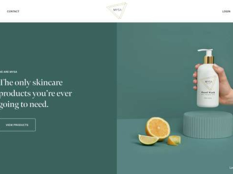 Mysa Skincare Website Design
