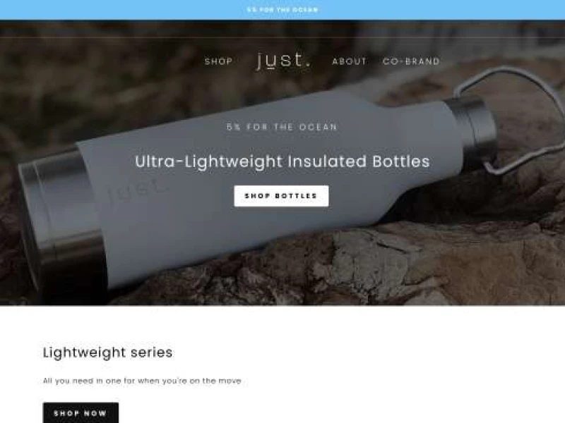 Just Bottle Website Design