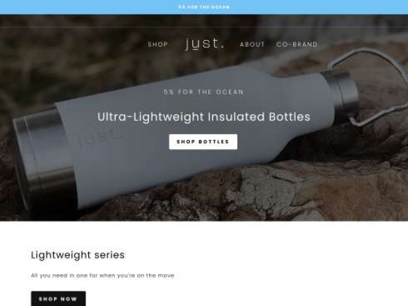Just Bottle Website Design
