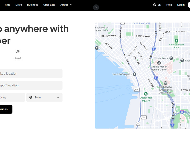 Uber Website Design