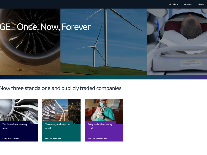 GE Corporate Website Design