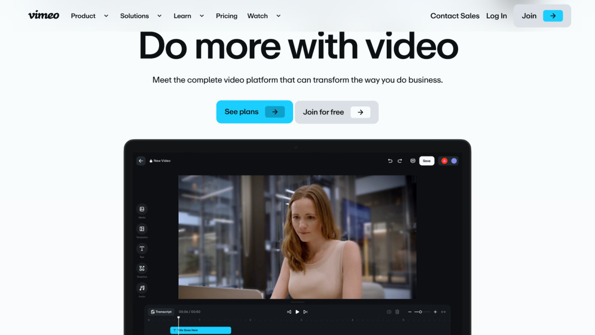 Vimeo Website Design