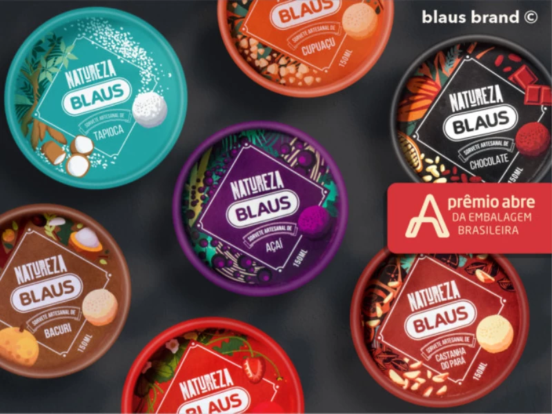 Blaus Ice Cream Packaging Design