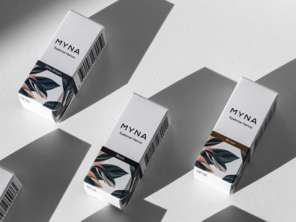 MYNA Eyebrow Henna Packaging Design