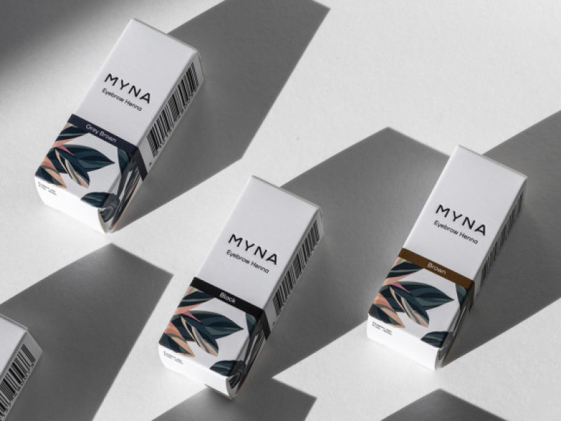 MYNA Eyebrow Henna Packaging Design