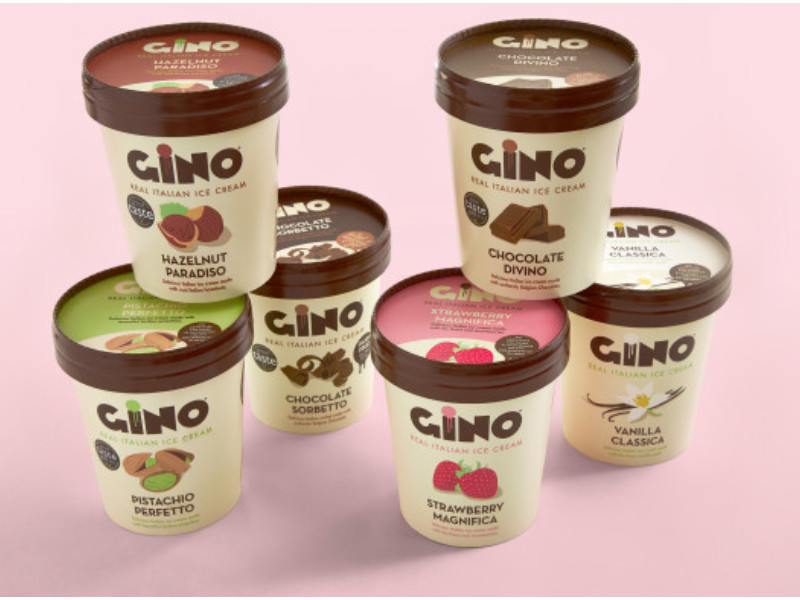 Gino Gelato Packaging Design