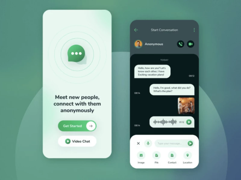 Anonymous Communication App Concept Design