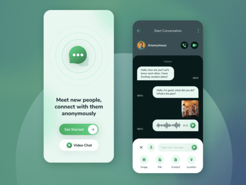 Anonymous Communication App Concept Design