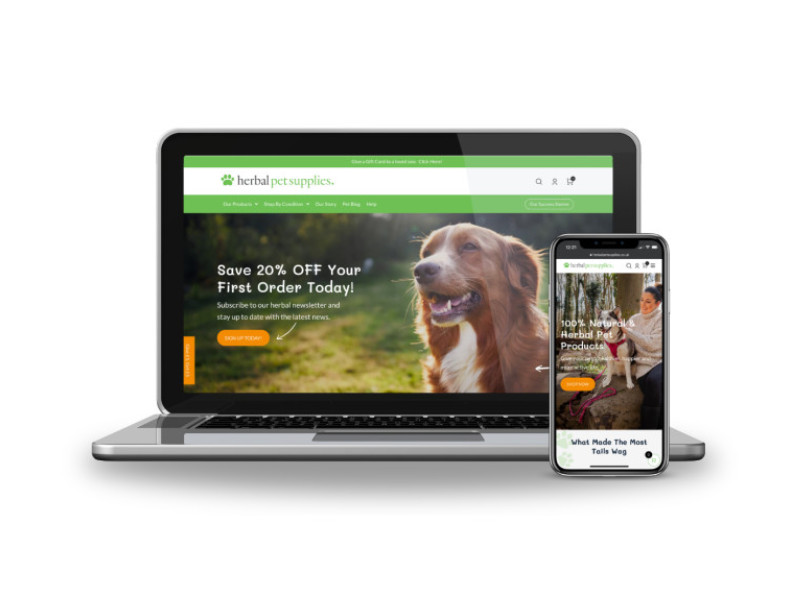 Herbal Pet Supplies Website Design