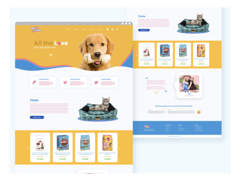 Pet Care Website Design