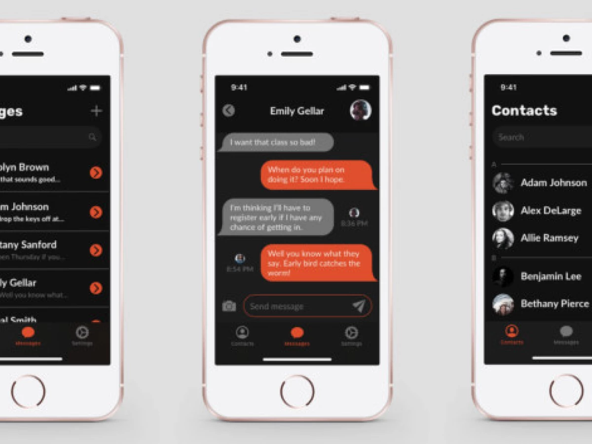 Messenger Mobile App Design