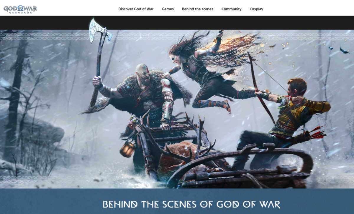 God of War Ragnarök Website Imagery
