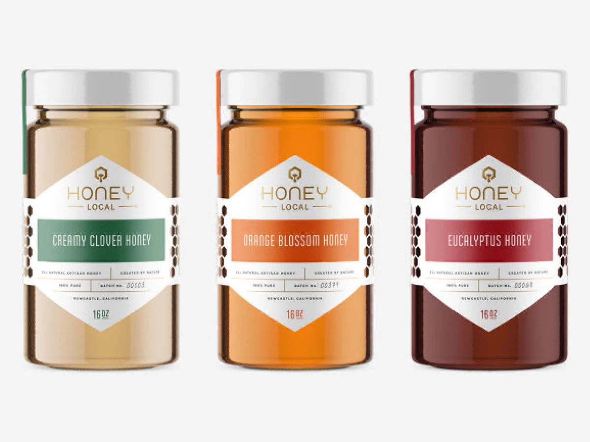 All Natural Artisan Honey Packaging Design