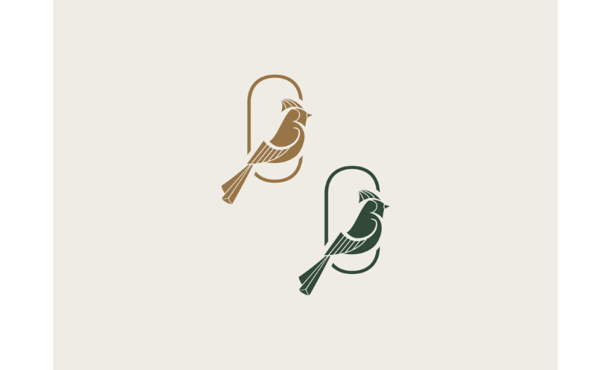 Bar Cardinale at Severin Hotel Logo Bird Silhouette Design