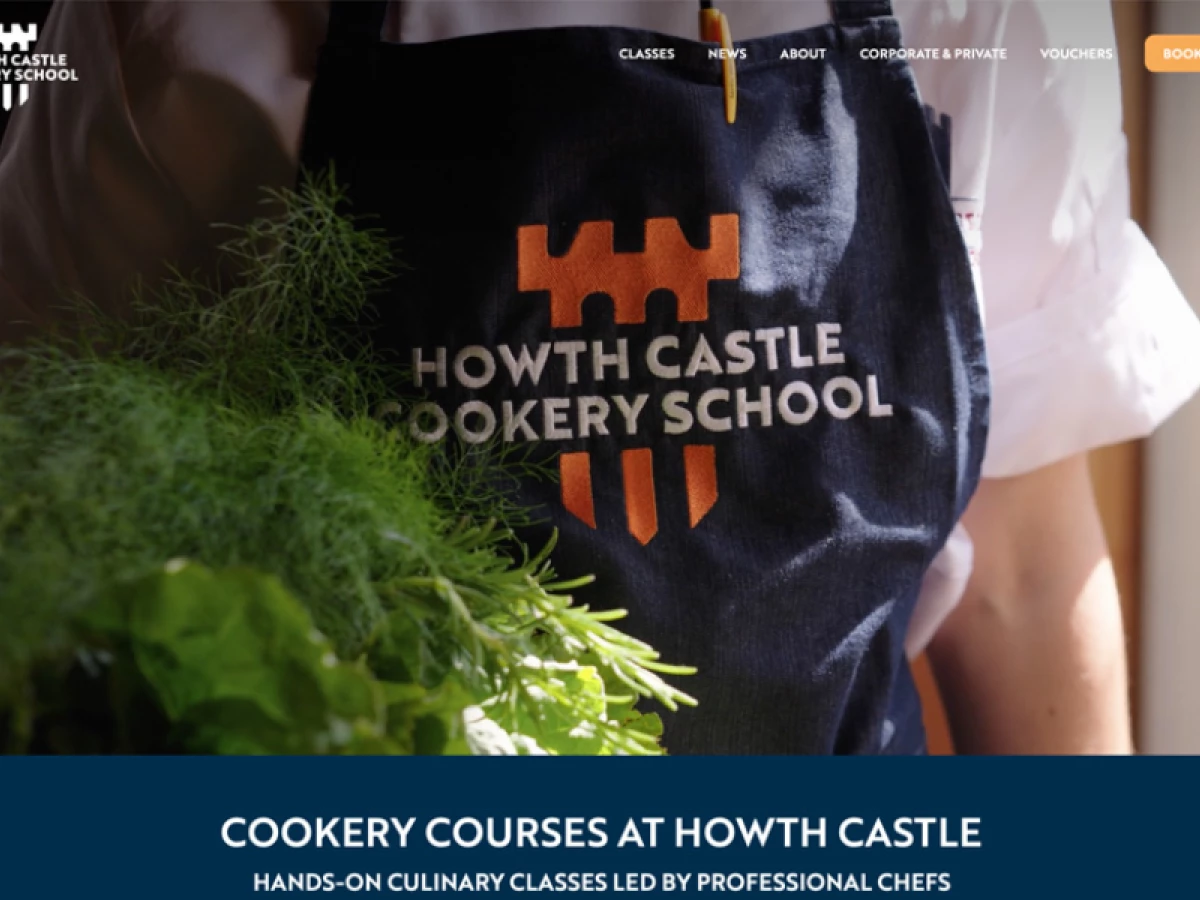 Howth Castle Cookery School Website Design