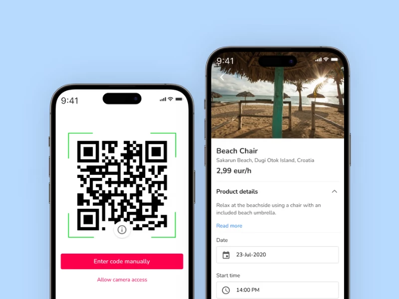 Beach Amenities Management App Design