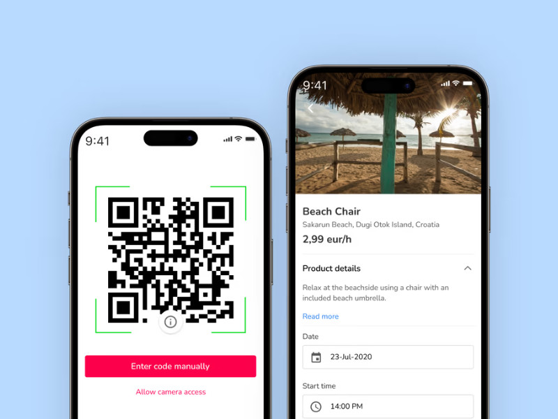 Beach Amenities Management App Design