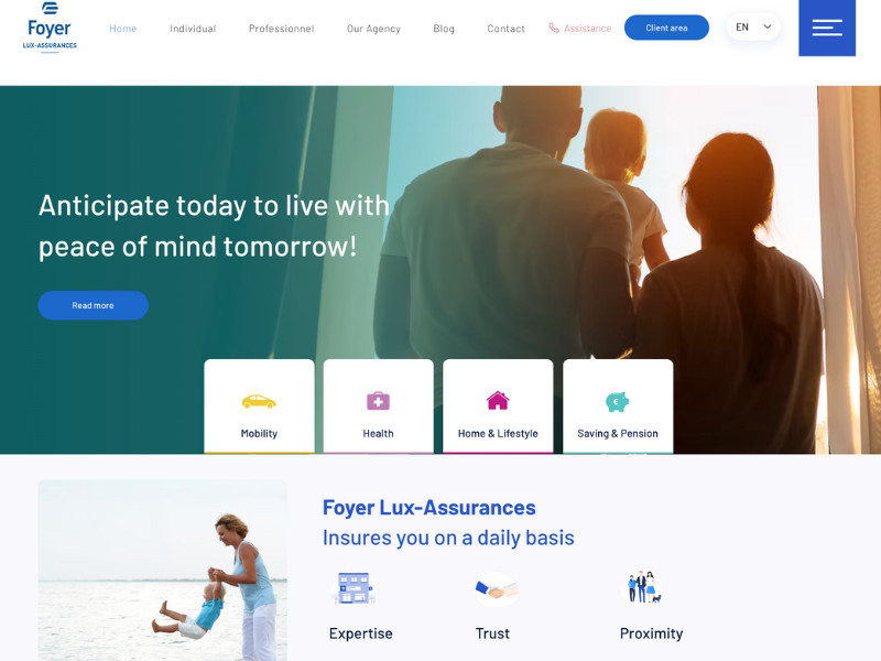 Lux-Assurances Website Design