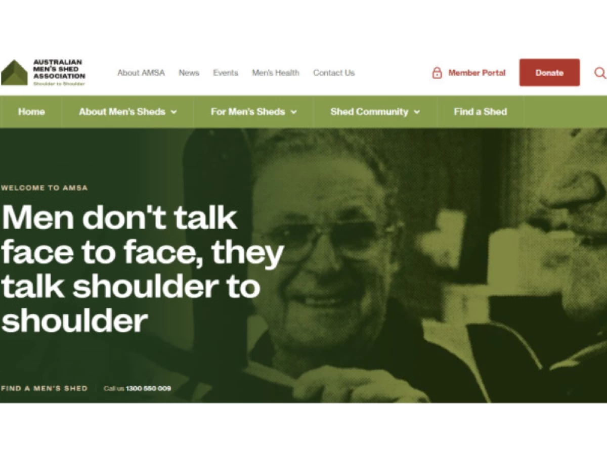Australian Men's Shed Assoc. Website Design