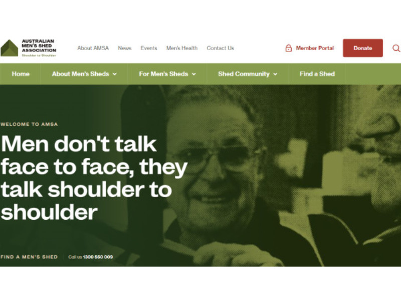 Australian Men's Shed Assoc. Website Design
