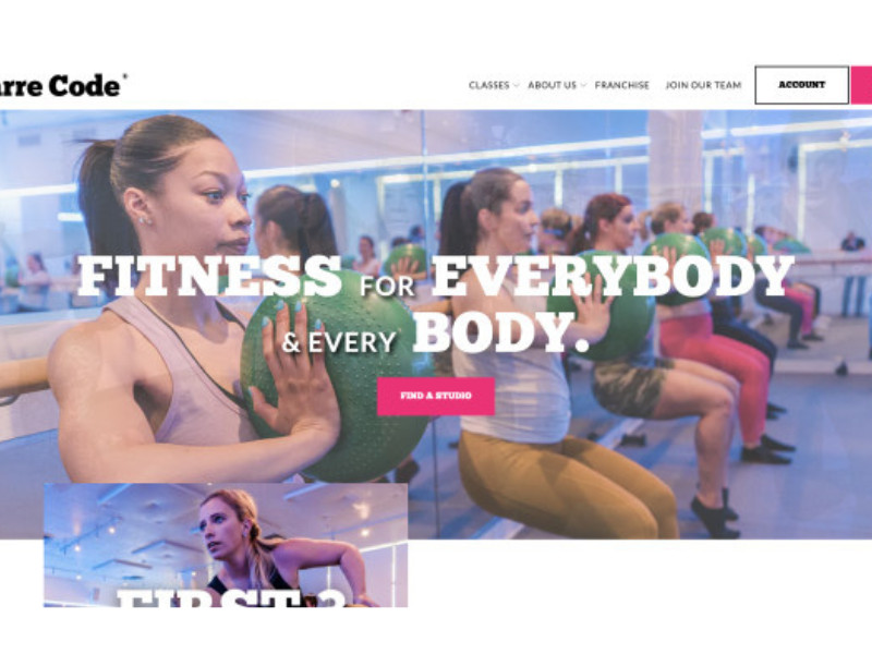 The Barre Code Website Design
