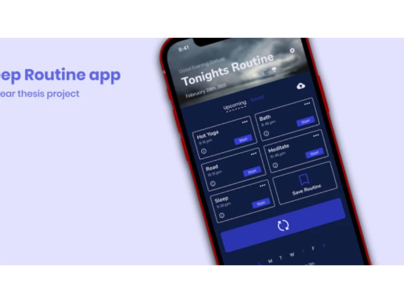 Sleep Routine App Design
