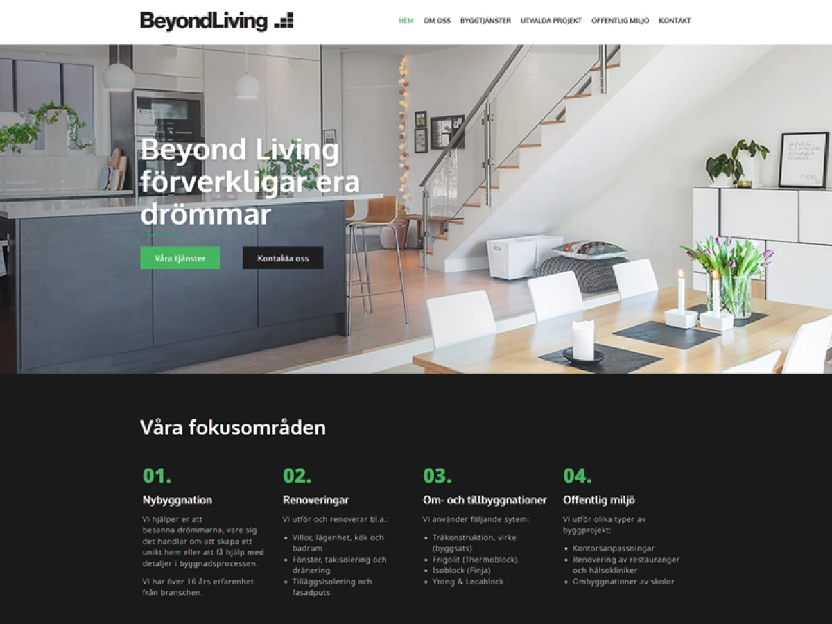 Beyond Living website