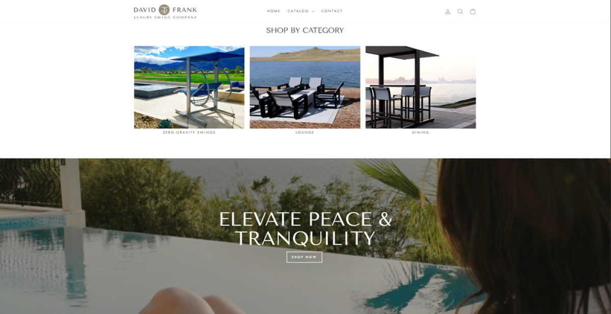 David Frank Furniture website imagery