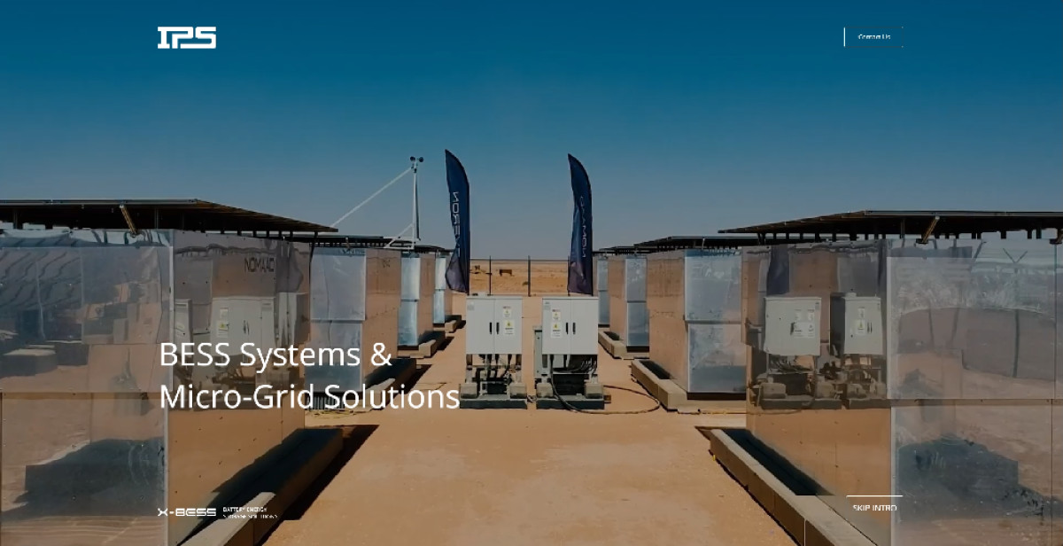 The Exeron website full-page video background