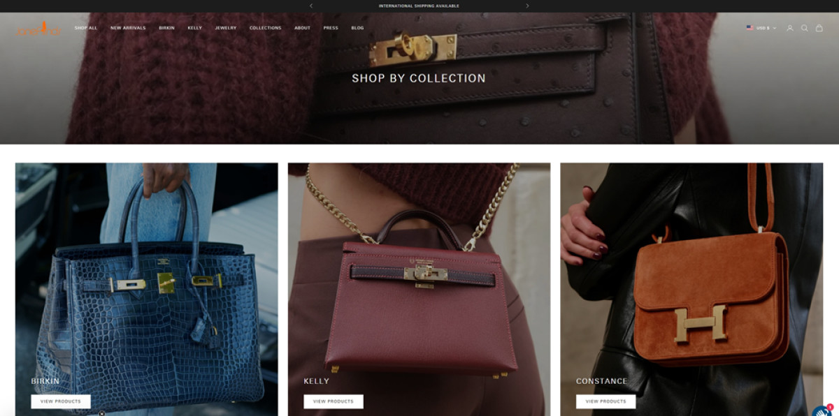 JaneFinds website shop by collection section