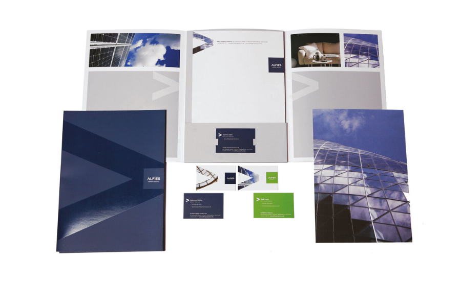 Alfies Property print design materials