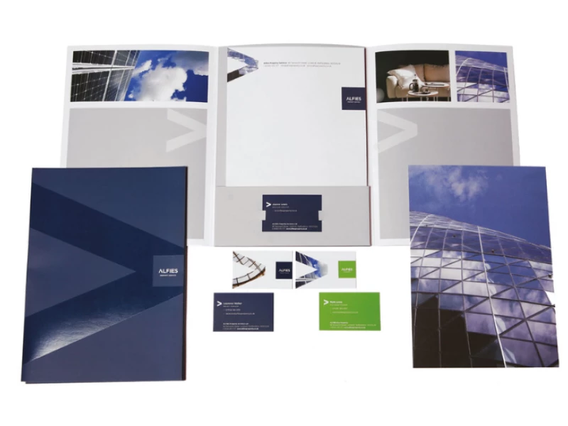 Alfies Property print design materials