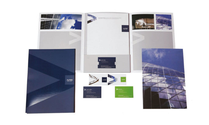 Alfies Property print design materials