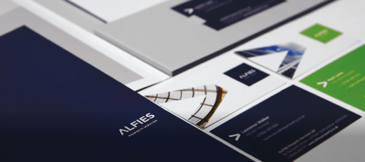 Alfies Property print design